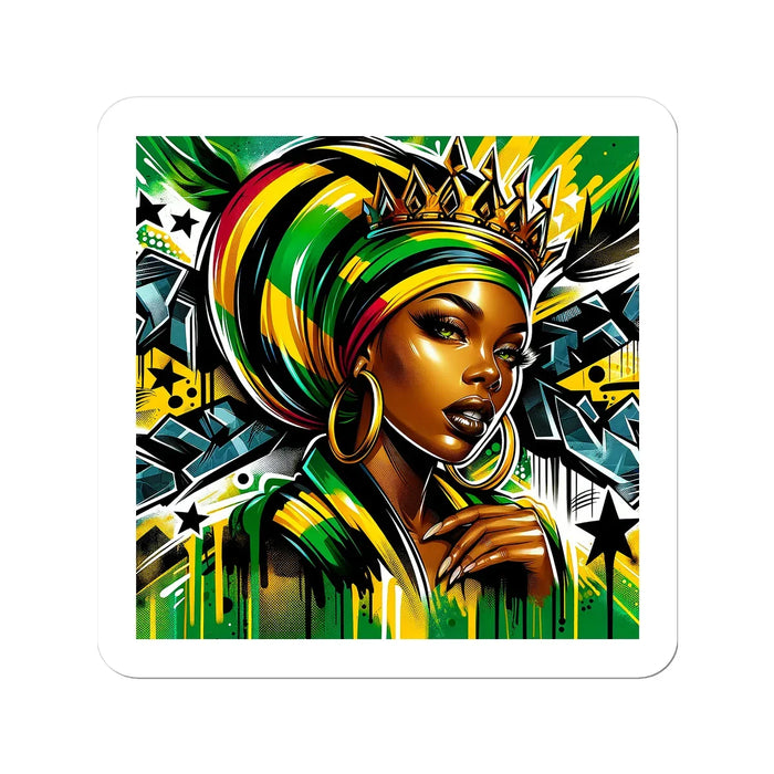 Gift For Her Rasta Queen Street Black Women Gift Sticker