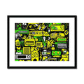 Graffiti Green and Yellow Abstract: A Dive into Vibrant Urban Art Framed & Mounted Print by Prodigi