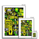 Graffiti Green and Yellow Abstract: A Dive into Vibrant Urban Art Antique Framed & Mounted Print - D'Sare 