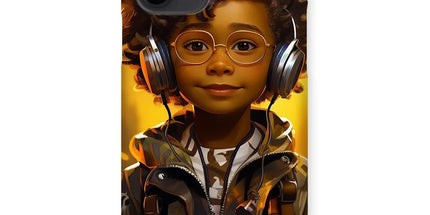 Little Boy Dino Dream Earphone: MelanatedMe Adventures by D'Sare Snap Phone Case - D'Sare 