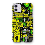 Graffiti Green and Yellow Abstract: A Dive into Vibrant Urban Art Snap Phone Case - D'Sare 