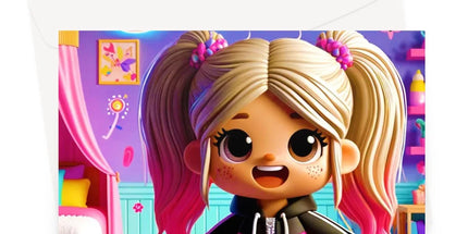 Happy Birthday Pink Grafitti Card Greeting Card - D'Sare