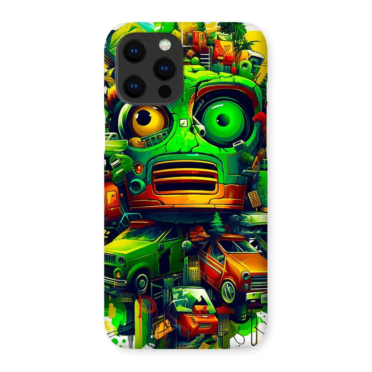 Graffiti Odyssey Surreal Urban Jungle Car Junk Yard Snap Phone Case - D'Sare