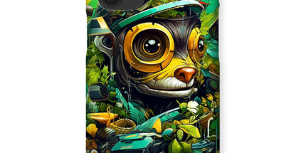 Nature's Resilience: Surreal Auto-Forest Artwork - Whimsical Raccoon and Greenery Infused Car  Snap Phone Case - D'Sare