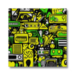 Graffiti Green and Yellow Abstract: A Dive into Vibrant Urban Art Eco Canvas - D'Sare 