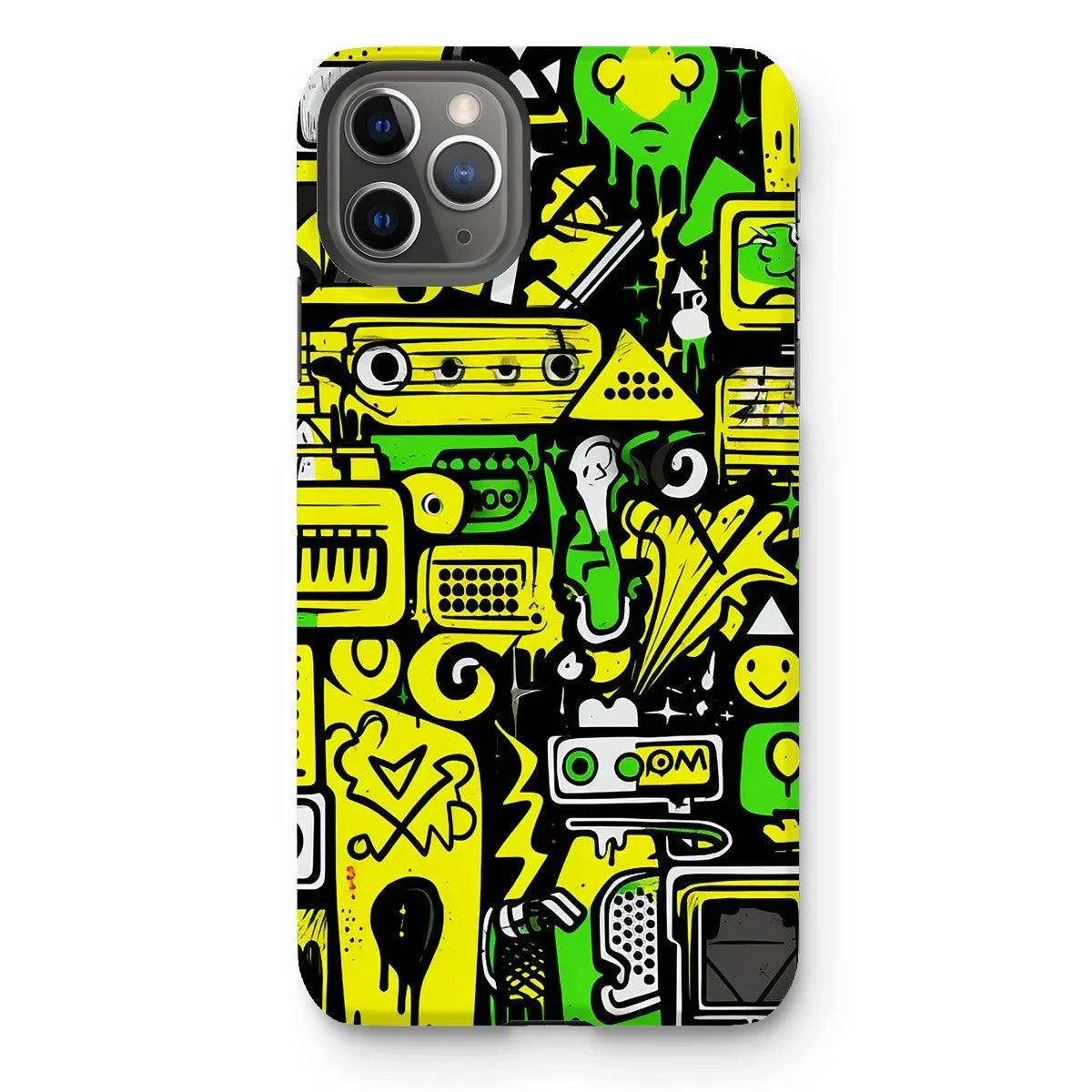 Graffiti Green and Yellow Abstract: A Dive into Vibrant Urban Art Tough Phone Case by Prodigi