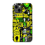 Graffiti Green and Yellow Abstract: A Dive into Vibrant Urban Art Snap Phone Case - D'Sare 