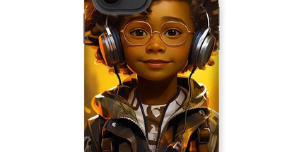 Little Boy Dino Dream Earphone: MelanatedMe Adventures by D'Sare Tough Phone Case by Prodigi