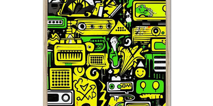 Graffiti Green and Yellow Abstract: A Dive into Vibrant Urban Art Framed Print by Prodigi