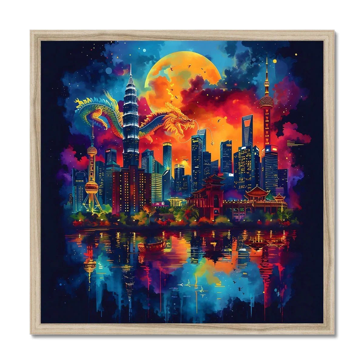 2024 Year Of The Dragon Celebration Budget Framed Poster - D'Sare