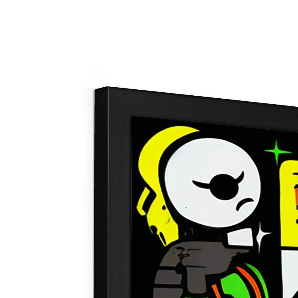 Graffiti Green and Yellow Abstract: A Dive into Vibrant Urban Art Budget Framed Poster - D'Sare 