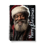 Black Santa Merry Christmas Notebook