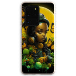 Monarch Butterfly Urban Fantasy Art Print - Afrofuturistic Girl with Butterflies Eco Phone Case - D'Sare