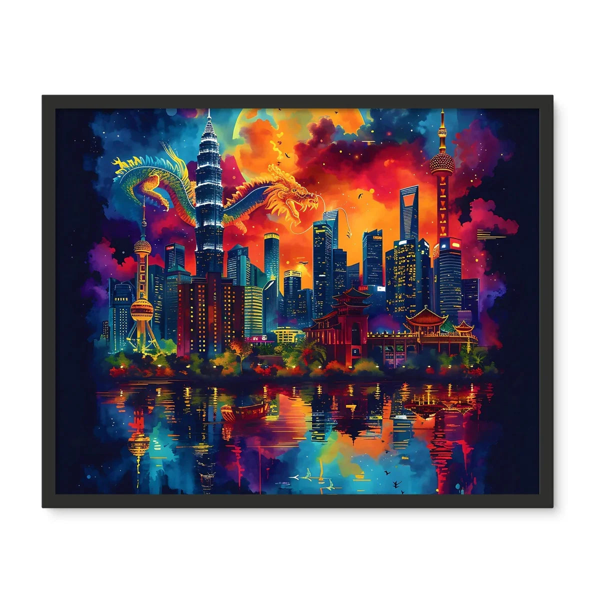 2024 Year Of The Dragon Celebration Framed Photo Tile by Prodigi