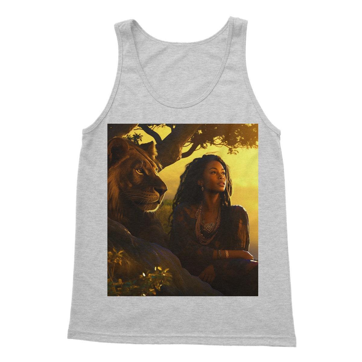 Empress Divine: The Black Feminine & Lion of Judah Legacy Softstyle Tank Top - D'Sare 