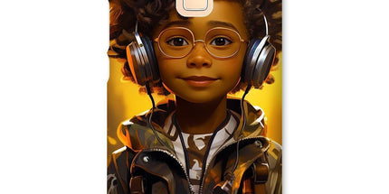 Little Boy Dino Dream Earphone: MelanatedMe Adventures by D'Sare Snap Phone Case - D'Sare 