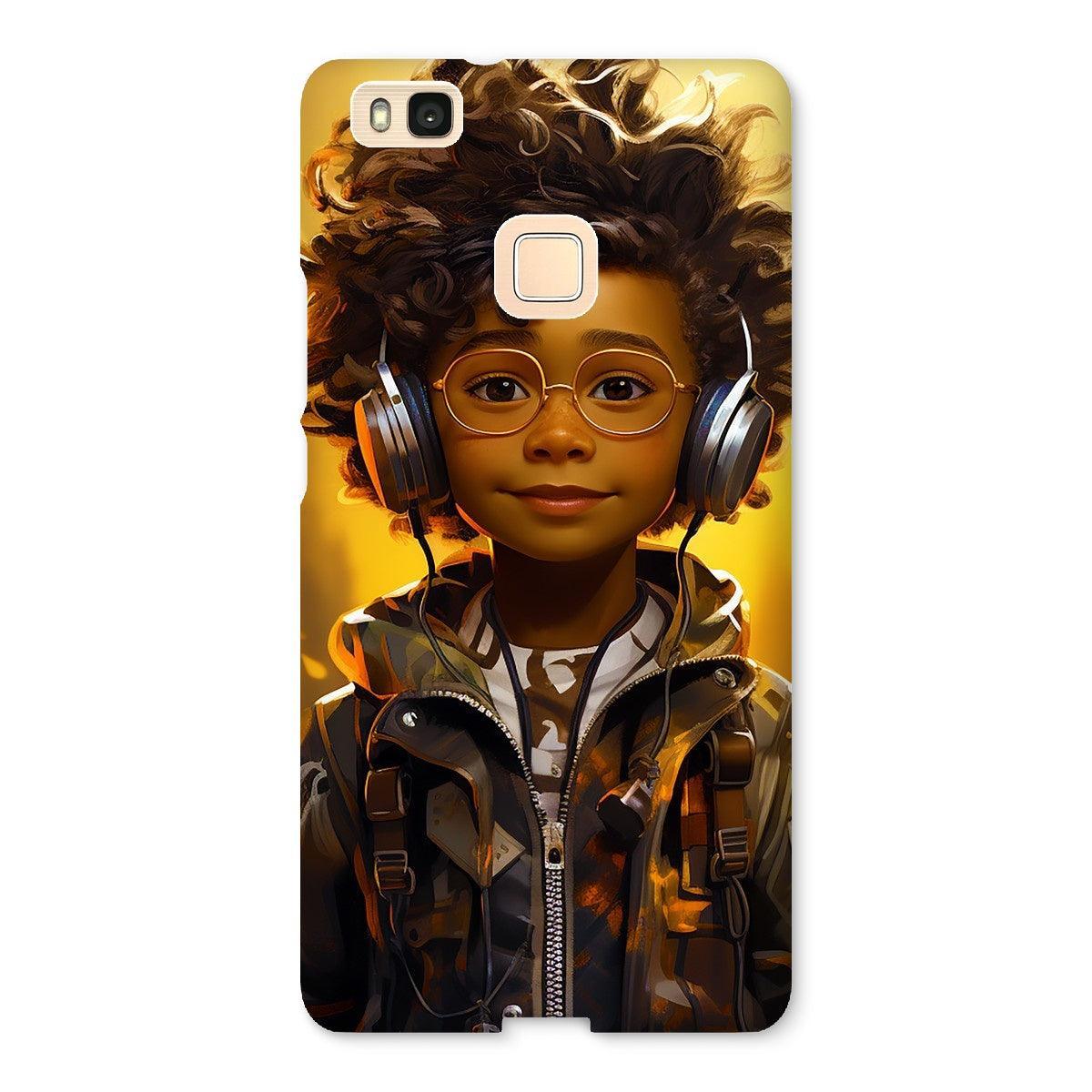 Little Boy Dino Dream Earphone: MelanatedMe Adventures by D'Sare Snap Phone Case - D'Sare 
