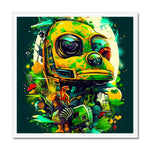 Mechanical Muse: Vibrant Graffiti Odyssey in Surreal Auto Wonderland Framed Print - D'Sare