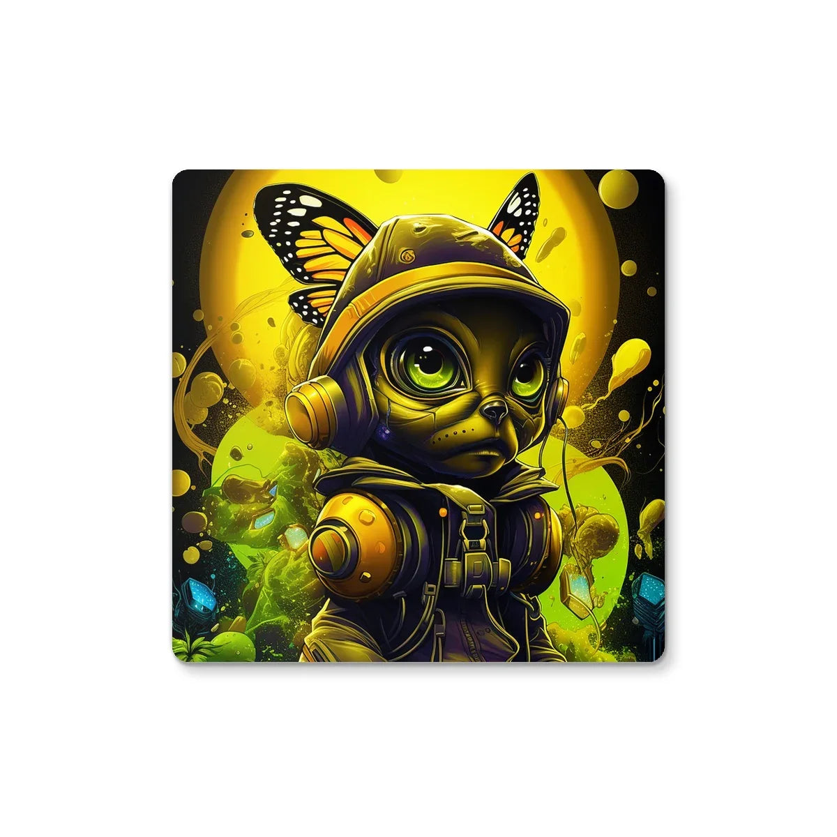 Lunar Explorer Pup | Intergalactic Canine Adventurer - Cosmic Voyage Sci-Fi Enthusiasts Coaster by D'Sare