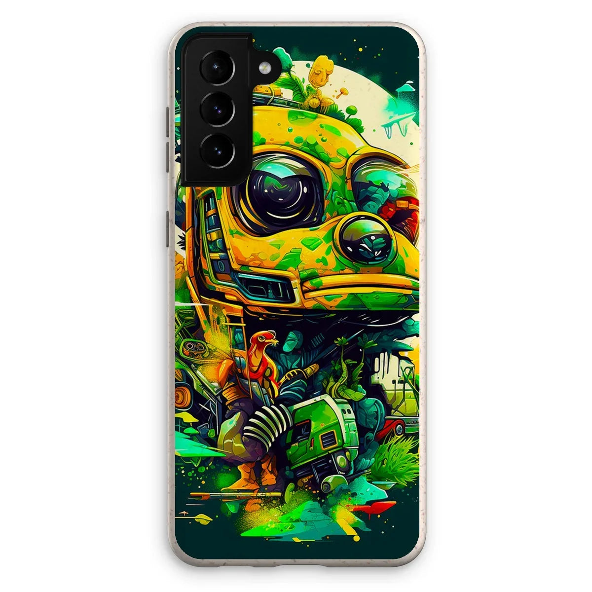 Mechanical Muse: Vibrant Graffiti Odyssey in Surreal Auto Wonderland Eco Phone Case - D'Sare