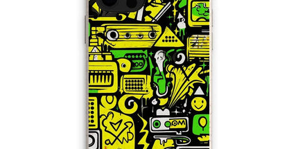 Graffiti Green and Yellow Abstract: A Dive into Vibrant Urban Art Eco Phone Case - D'Sare 