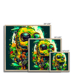 Mechanical Muse: Vibrant Graffiti Odyssey in Surreal Auto Wonderland Framed Print - D'Sare