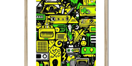 Graffiti Green and Yellow Abstract: A Dive into Vibrant Urban Art Framed & Mounted Print by Prodigi