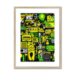 Graffiti Green and Yellow Abstract: A Dive into Vibrant Urban Art Framed & Mounted Print - D'Sare 