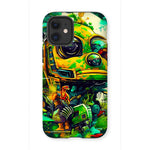 Mechanical Muse: Vibrant Graffiti Odyssey in Surreal Auto Wonderland Tough Phone Case - D'Sare