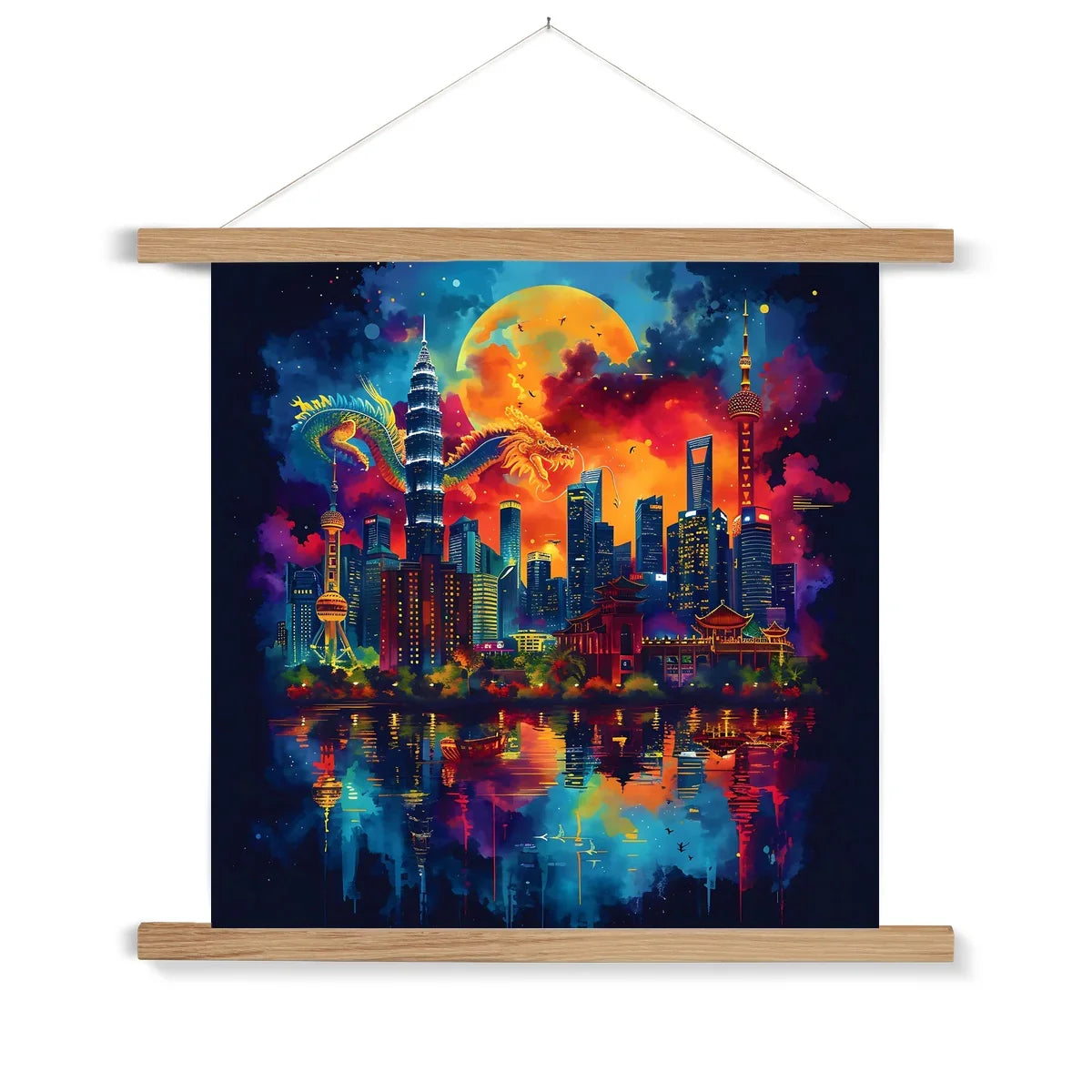 2024 Year Of The Dragon Celebration Fine Art Print with Hanger - D'Sare