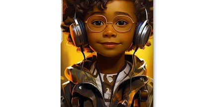Little Boy Dino Dream Earphone: MelanatedMe Adventures by D'Sare Snap Phone Case - D'Sare 