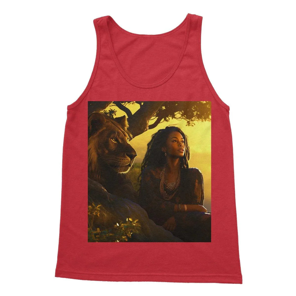 Empress Divine: The Black Feminine & Lion of Judah Legacy Softstyle Tank Top - D'Sare 