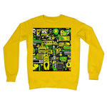 Graffiti Green and Yellow Abstract: A Dive into Vibrant Urban Art Crew Neck Sweatshirt - D'Sare 