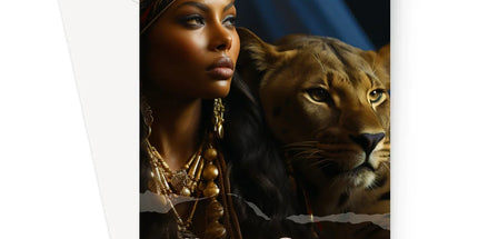 Happy Solar Return Empowered Ebony Sentiments Greeting Card - D'Sare