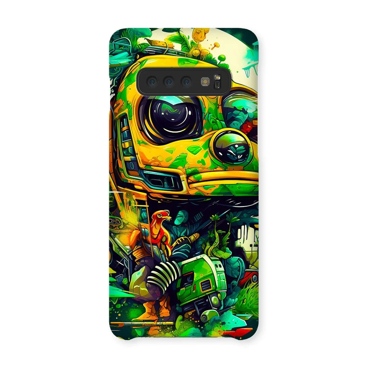 Mechanical Muse: Vibrant Graffiti Odyssey in Surreal Auto Wonderland Snap Phone Case - D'Sare