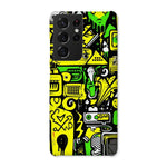 Graffiti Green and Yellow Abstract: A Dive into Vibrant Urban Art Snap Phone Case - D'Sare 