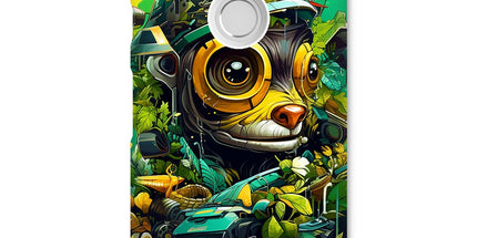 Nature's Resilience: Surreal Auto-Forest Artwork - Whimsical Raccoon and Greenery Infused Car  Snap Phone Case - D'Sare