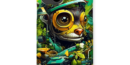 Nature's Resilience: Surreal Auto-Forest Artwork - Whimsical Raccoon and Greenery Infused Car  Snap Phone Case - D'Sare