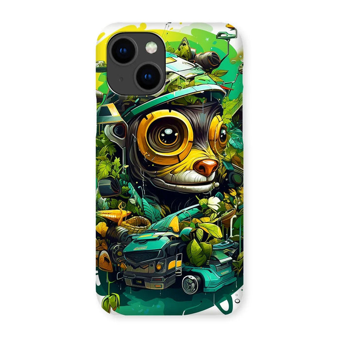 Nature's Resilience: Surreal Auto-Forest Artwork - Whimsical Raccoon and Greenery Infused Car  Snap Phone Case