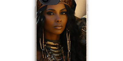 Blue Empress and The Majestic Leopard Eco Phone Case by Prodigi