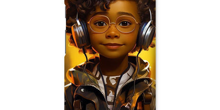 Little Boy Dino Dream Earphone: MelanatedMe Adventures by D'Sare Snap Phone Case - D'Sare 