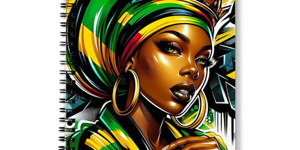 Gift For Her Rasta Queen Street Black Women Gift Notebook - D'Sare