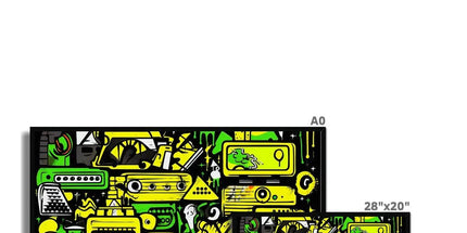 Graffiti Green and Yellow Abstract: A Dive into Vibrant Urban Art Framed Print by Prodigi