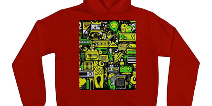 Graffiti Green and Yellow Abstract: A Dive into Vibrant Urban Art Kids Hoodie by Prodigi