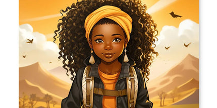 Autum Days Cute Black Girl MelanatedMe Placemat by Prodigi