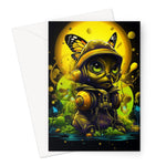 Lunar Explorer Pup | Intergalactic Canine Adventurer - Cosmic Voyage Sci-Fi Enthusiasts Greeting Card - D'Sare