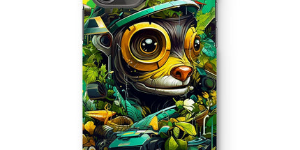 Nature's Resilience: Surreal Auto-Forest Artwork - Whimsical Raccoon and Greenery Infused Car  Snap Phone Case - D'Sare