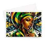 Gift For Her Rasta Queen Street Black Women Gift Greeting Card