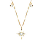 3MM Top Quality 925 Sterling Silver with 14K Gold Plated Moissanite Star Pendant For Women - D'Sare