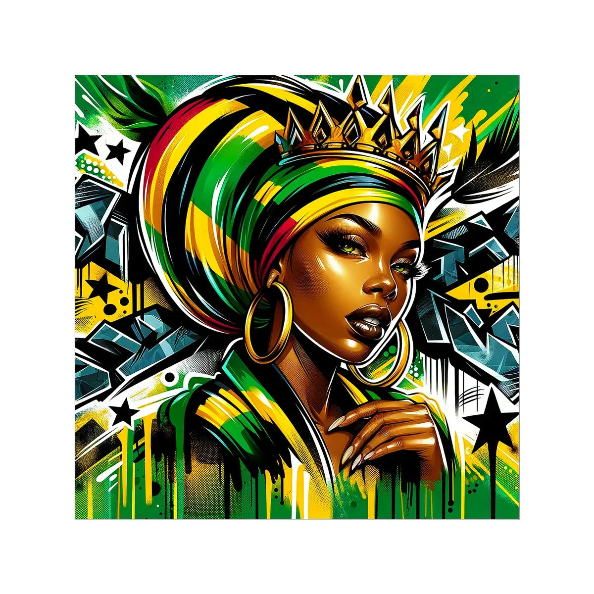 Gift For Her Rasta Queen Street Black Women Gift Temporary Tattoo - D'Sare